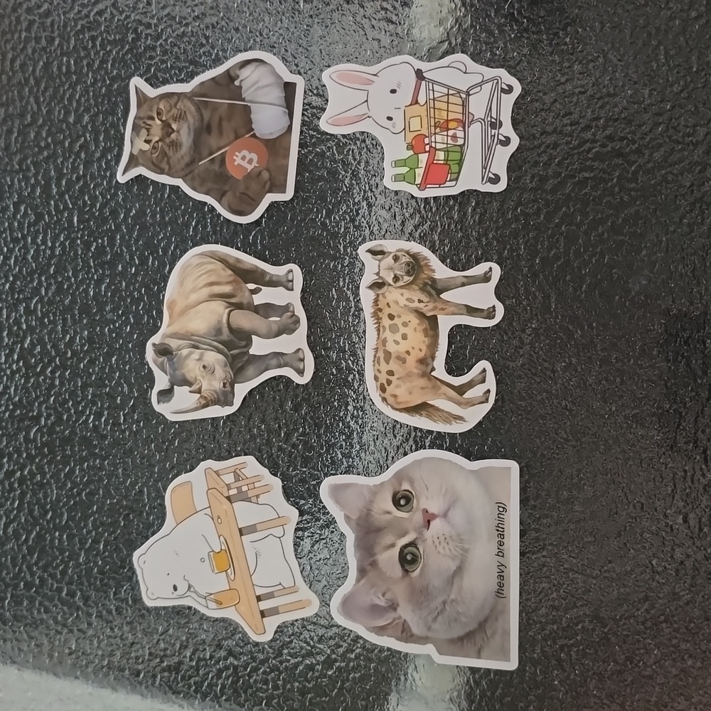 Stickers - Animals Pack - Set of 6 - Bag #42 - NWOT
